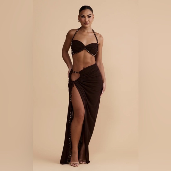 Melani The Label Tops - Melani The Label Two-Piece Beaded Set